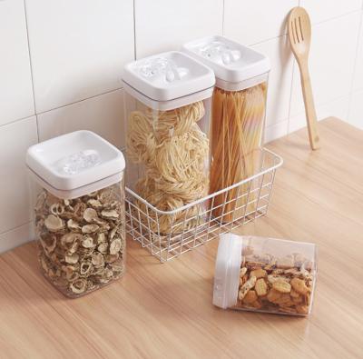 China Freshness Preservation 1.2L Food Storage Container Tank Boxes Refrigerator Noodle Grains Kitchen Transparent Sealed Plastic Storage Container for sale