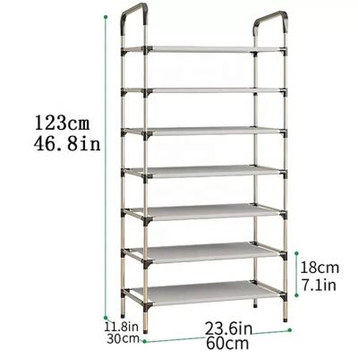 China Modern Multi-Layer Shoe Easy To Install Tall Narrow Home Dorm Shoe Rack Shoe Organizer Rack Shoe Rack Entryway Space Saving for sale