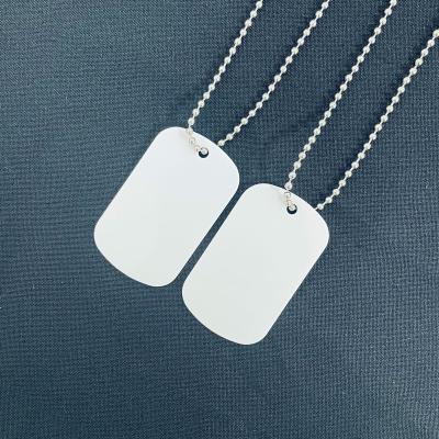 China Europe Free Samples DIY Craft Sublimation Heat Transfer Printing Stamping Blank Dog Tags Pendants Collar for sale