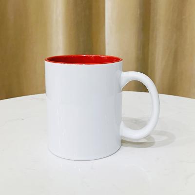 China DIY Photo Printing 350ML 11oz Coffee Mugs Sublimation Viable Personalized White Ceramic Mugs Coffee Milk Mug Blank for sale