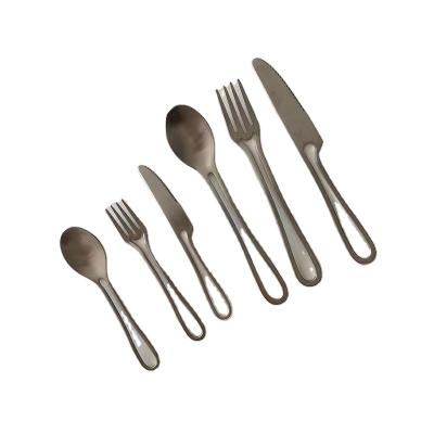 China Workable 304 Stainless Steel Food Western Knife Table Fruit Household Steak Knife Fork Spoon and Fork Pasta Set for sale