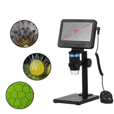 China 1000X 5inch 1080P HD LCD WIFI USB Digital Wireless Microscope for Testing and Inspection 1/4