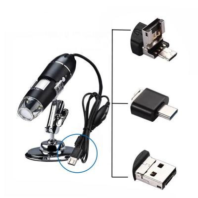 China 8 Portable LED Light 1080P 1000X USB Digital Electron Microscope For Skin Coin 1/6.5