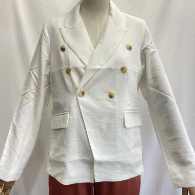 China Breathable Wholesale New Design Fashion Stock Item European Ladies Blazers Jacket for sale