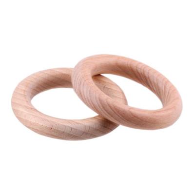 China Toy Round Wooden Baby Teething Ring Wooden Infant Teething Ornaments soft crafts ring for sale