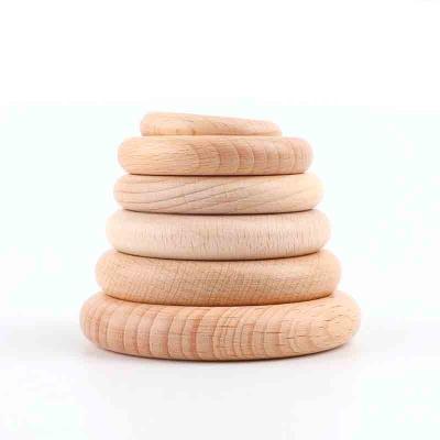 China Wooden Beech Wood Ringl 30mm Small Round Wooden Rings DIY Necklace Jewelry Accessories Rings Different Size 25mm 80mm for sale