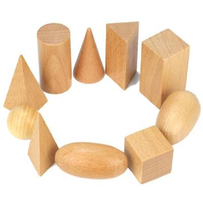 China Montessori Educational Wooden Geometry Toy Teaching Aid Blocks Children Early Learning Wooden Building Block for sale