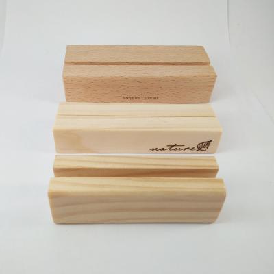 China Natural Custom Solid Wooden Business Card Menu Business Card Holder for sale