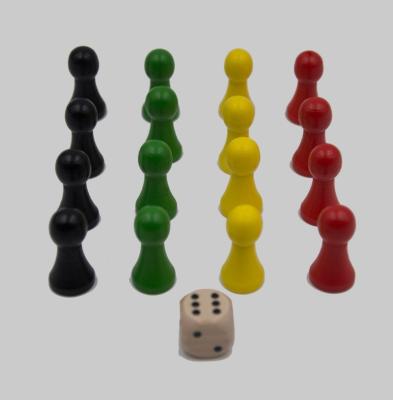 China Eco - Friendly Custom Wooden Wooden Chess Pieces Board Game Pawn for sale