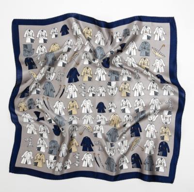 China Simple square 53*53cm digital printing square can be 100% customized silk scarf suitable for women's scarves for sale