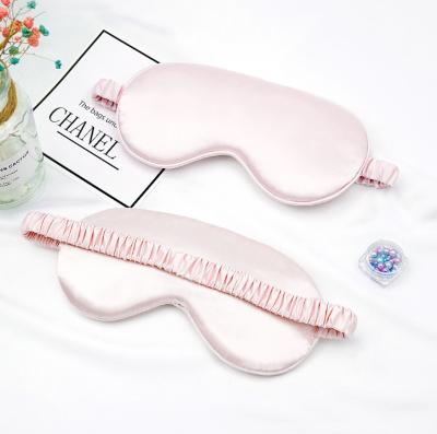 China Double Sided Silk Eye Mask Sleep Silk Eye Mask With Elastic Band Logo Breathable Custom Travel Silk Eye Mask for sale