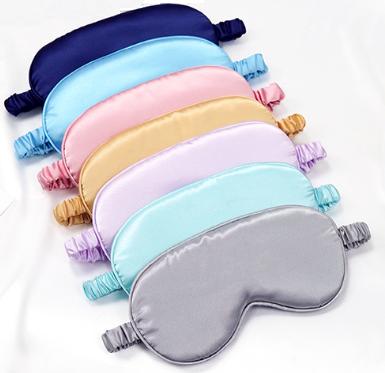 China 2021 Hot-selling silk eye mask sleep mask silk-like eye mask with adjustable elastic band and customizable gift bag for sale