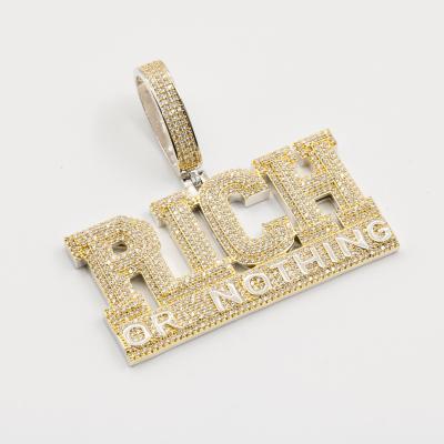 China Hiphop 2022 new pendants hip hop iced out jewelry initials personalized pendant necklace chain for sale