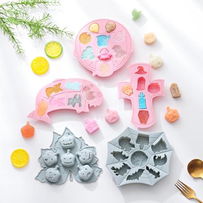 China Viable Cake Decorating Diy Silicone Mold Cake Mold Silicone OEM Halloween Utensils Chocolate Baking Mold for sale