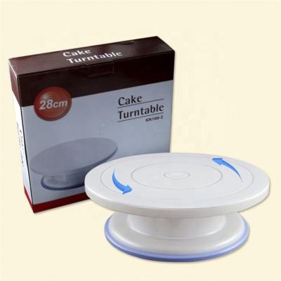 China Cake Decorator Tool Cake DIY Rotating Cake Turntable Plastic Stable Lightweight Viable Installation Cake Turntable for sale