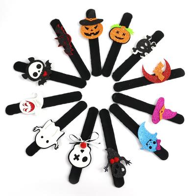 China Indoor Halloween Decorations Pumpkin Spider Ghost Wristbands Patted Circle Applause Halloween Kids Gift for sale