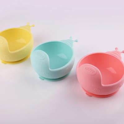 China Modern Silicone Baby Suction Bowl Microwave Unbreakable Safe Slip Resistant Silicone Rubber Feeding Bowl for sale