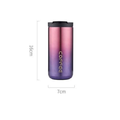 China Double Wall Stainless Steel Travel Sustainable Insulated Coffee Mug With Leak Proof Slider Lid And Straw For Coffee And Water for sale