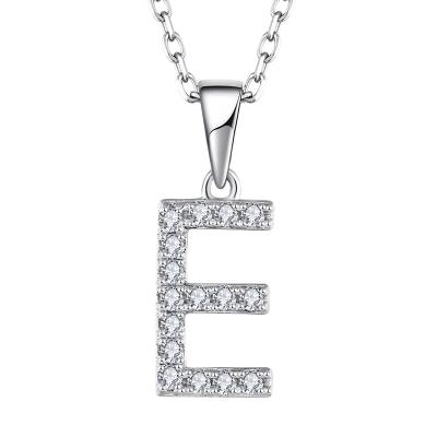 China FASHIONABLE Wholesale Iced Out Pendant 925 CZ Logo Charms Letter Jewelry Kid Name Plate Alphabet Personalized Diamond Initial Custom Necklace for sale