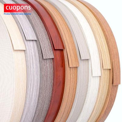 China TOCO PVC Solid Color PVC Band Rubber Wood ABS Plastic Edging Edge Banding Kitchen Cabinets for sale