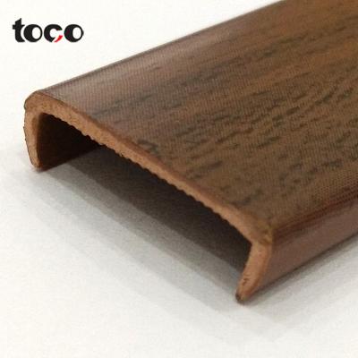 China Toco Decorative PVC Dark Edging U Profile For Office Furniture for sale