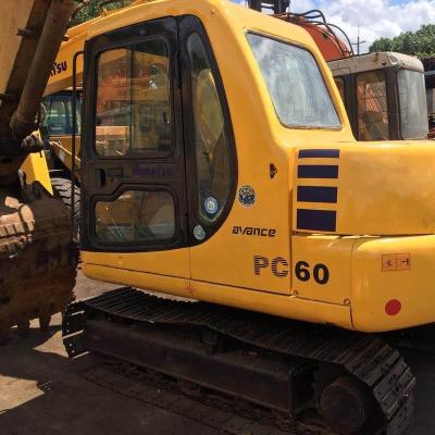 China Various Applications 6 Ton Used Excavator Komatsu PC60-7 for construction and excavation, second hand tracked crawler excavator Komatsu Original from Japan for sale