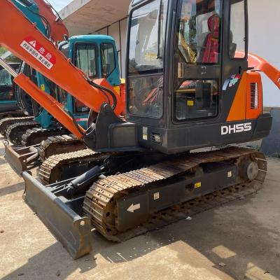 China Various construction and excavation applications used Mini Excavator Doosan DH55, 5T Mini Cralwer Doosan Excavator from Korea for sale