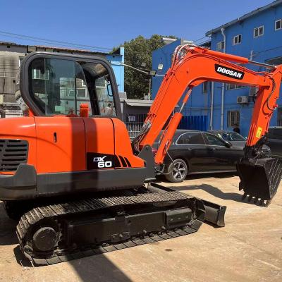 China Various Construction and Excavation Applications Used Doosan Excavator 6Ton DX60 Earthmoving Machinery with Lower Working Hours and Best Quotation for sale