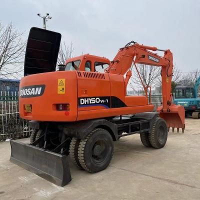 China Various applications 15 Ton Used Wheel Excavator Doosan DH150W-7 construction and excavation made in Korea for sale with original good working condition for sale