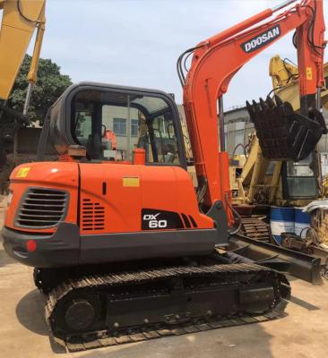 China Various Construction and Excavation Applications Landscaping Excavator Doosan DX60 Small Digger Quick Hitch and Ditch Bucket Available for sale