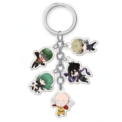 China Hot Gift Anime Cartoon One Punch Man Colors Cute Character Shape Key Chain For Accessories Gifts for sale