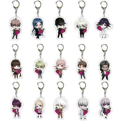 China Gift Anime Game Danganronpa: Ravage Triggerful Black And White Bear Acrylic Pendant Key Chain for sale