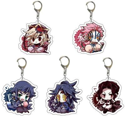 China Gift Anime Demon Slayer Kimetsu No Yaiba Kamado Nezuko Tanjirou Acrylic Key Chain For Friend Gifts for sale