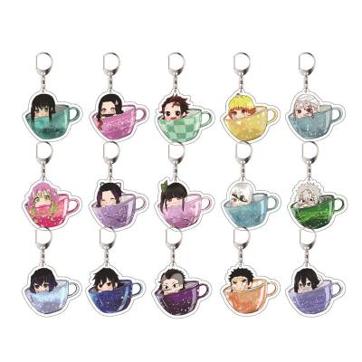 China Drama Performance Anime Demon Slayer Kimetsu No Yaiba Chain Kamado Tanjirou Kamado-Nezuko Tomioka Giyuu Acrylic Key Chain for sale