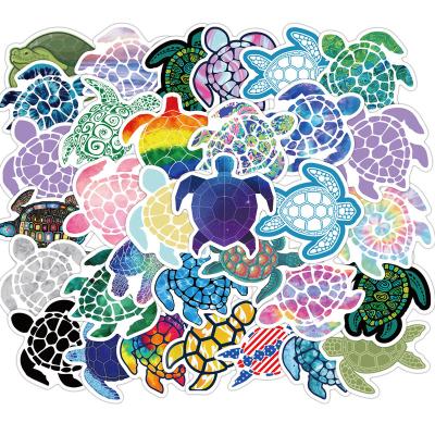 China 41Pcs Cartoon Sticker Colorful Sea Turtles Animal Sticker For Kids Notebook Luggage Laptop Graffiti Label Stickers for sale