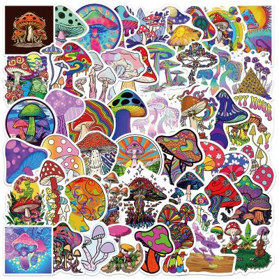 China 50Pcs Cartoon Sticker Psychedelic Mushroom Cartoon Graffiti Stickers For Laptop Phone Bottle Notebook Decor Hippy Sticker for sale