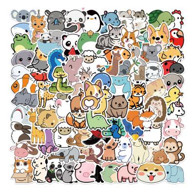 China Wholesale 100 Cartoon Sticker Notebook Stickers Natural Animal Cute Bicycle DIY Waterproof Sticker for sale