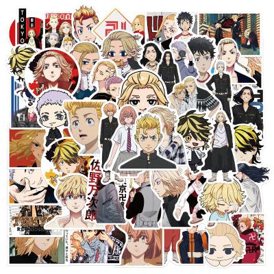 China 50pcs Cartoon Sticker Anime Tokyo Avengers Graffiti Stickers Luggage Laptop Scooter Waterproof Water Cup Stickers for sale