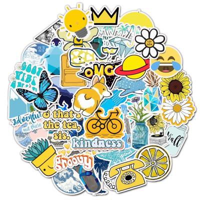 China 100pcs sticker anime cartoon girl pink laptop vinyl vsco waterproof cute girly aesthetic motorcycle blue heart kawaii stickers for sale