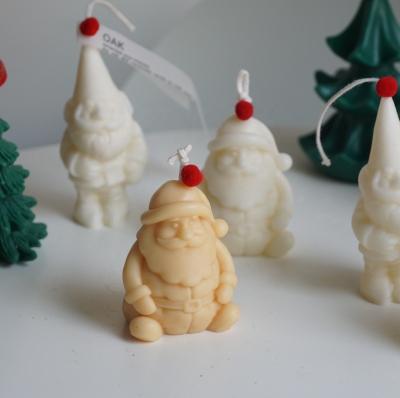 China INS Smokeless Christmas Tree and Santa Claus Soy Beeswax Scented Candle Home Decor Ornament Dating Birthday Party for sale