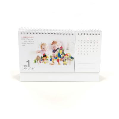 China Flip Cardboard Full Color Calendar Custom Standing Offset Printing Promotion Desk Size CMYK Paper And Cardboard Color Promotion for sale