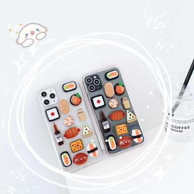 China 3D Sushi Mobile Phone Case Food 3D Design Shockproof Case and Popular Hot-Selling Soft Epoxy Scratch-Resistant Mobile Phone Case for iPhone 12/11 Pro Max 7/8P for sale