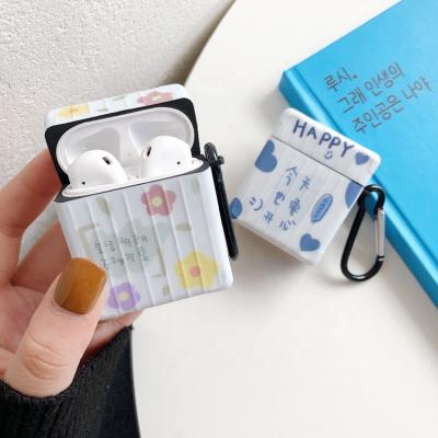 China Wholesale Protective Hard PC Top Earphone Case Accessories Universal Earphone Case With Key Chain For Airpod 1/2/3 for sale