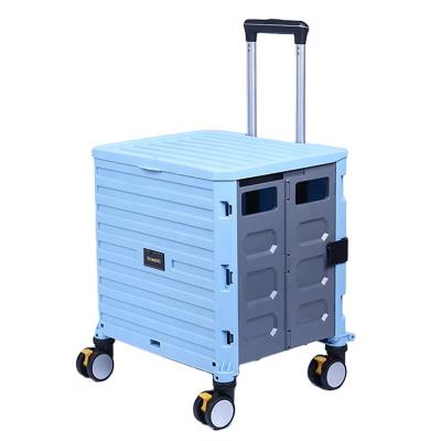 China Transoprt Supermarket Folding Go Storage Service Hand Luggage Carts Express Shopping Trolley for sale