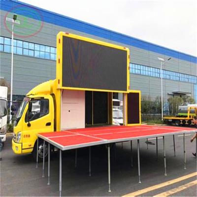 China Full Color Mobile Adversiting Trailer Led Splay Truck Screen p8 Outdoor Led Display Screen Advertising Trailer for sale