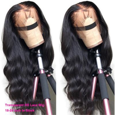 China Full Body Wave 150% 180% Density HD Lace Hair Wigs For Color Women, Transparent Lace Front Wig Wholesale Virgin Brazilian Hair for sale