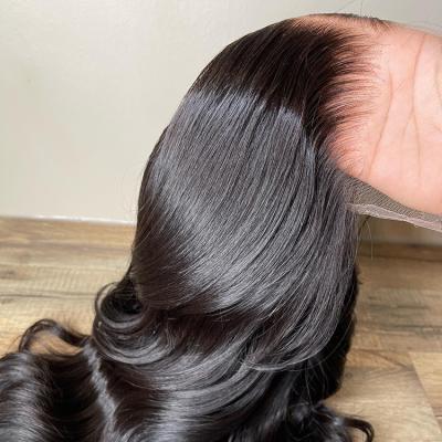 China Other Remy Cuticle Aligned Malaysian Human Hair Swiss Lace Wig 13X6 High Grade 12A Bodywave Front Lace Front Wig for sale