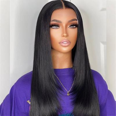 China Other Glueless 100 Frontal Straight Virgin Wig Raw Indian Remy Hair Grade 10A 360 Lace Wigs for sale