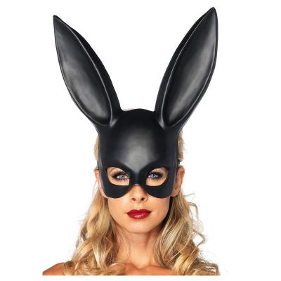 China Sexy Ears Half Ears Decoration Rabbit Party Mask Easter PVC Rabbit Mask Halloween Plastic Protective Mask for sale