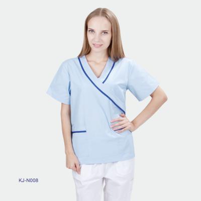 China Hospital V-Neck Polycotton Nurse Uniform for sale